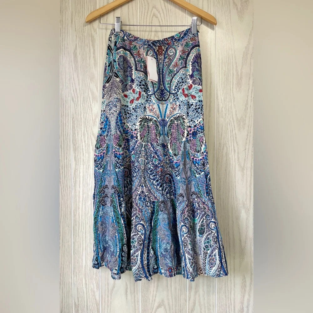 Philosophy Floral Paisley Tiered Maxi Skirt Womens  Size XS NWT